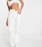 Reclaimed Vintage Stepped Waistband Dad Jean In Multi Bleach Wash