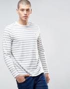 Farah Striped Long Sleeve T-shirt - Cream