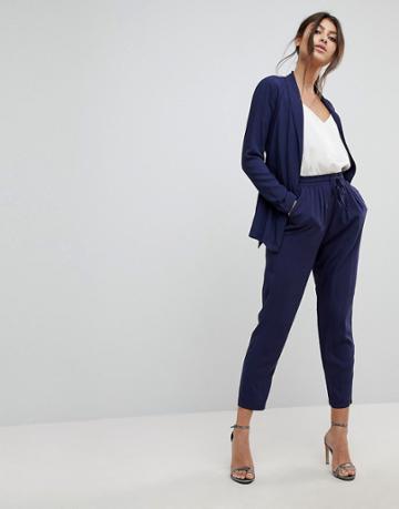 Prettylittlething Casual Pants - Navy