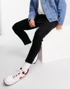 Only & Sons Slim Fit Corduroy Pants With Drawstring In Black