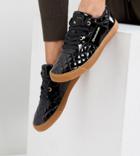Asos White X Reebok Workout Fvs Sneakers In Patent - Black