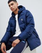 Adidas Originals Retro Hooded Jacket In Navy Dh5004 - Navy