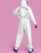 Asos Actual Athleisure Oversized Hoodie In White Heather With Health And Wellbeing Large Back Print