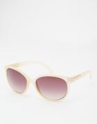 M:uk Sunglasses With Studded Arm Detail - Champagne