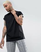 Asos Oversized Sleeveless T-shirt - Black