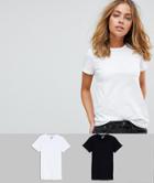 Asos Petite Ultimate T-shirt With Crew Neck 2 Pack - Multi
