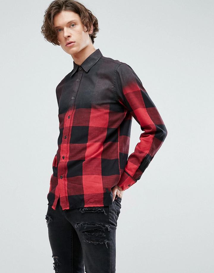 Dr Martens Gingham Resin Shirt - Red