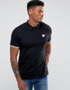 Good For Nothing Muscle Polo T-shirt In Black - Black