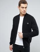 Fred Perry Bomber Neck Cardigan In Navy - Navy