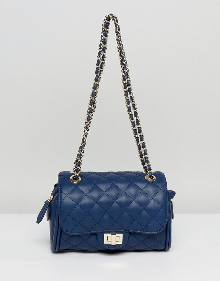 Marc B Mini Knightsbridge Quilted Crossbody Bag - Navy