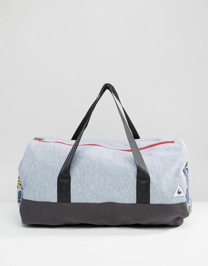 Le Coq Sportif Pop Sportif Print Barrel Bag - Gray