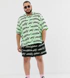 Asos Design X Glaad & Plus Shorts Two-piece In Unity Print-black