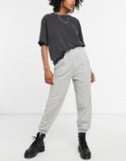 Bershka Quilted Sweatpants Two-piece In Gray-grey
