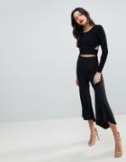 Asos Tailored Soft Fluted Pants - Black