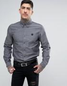 Pretty Green Sterling Oxford Shirt In Black - Black