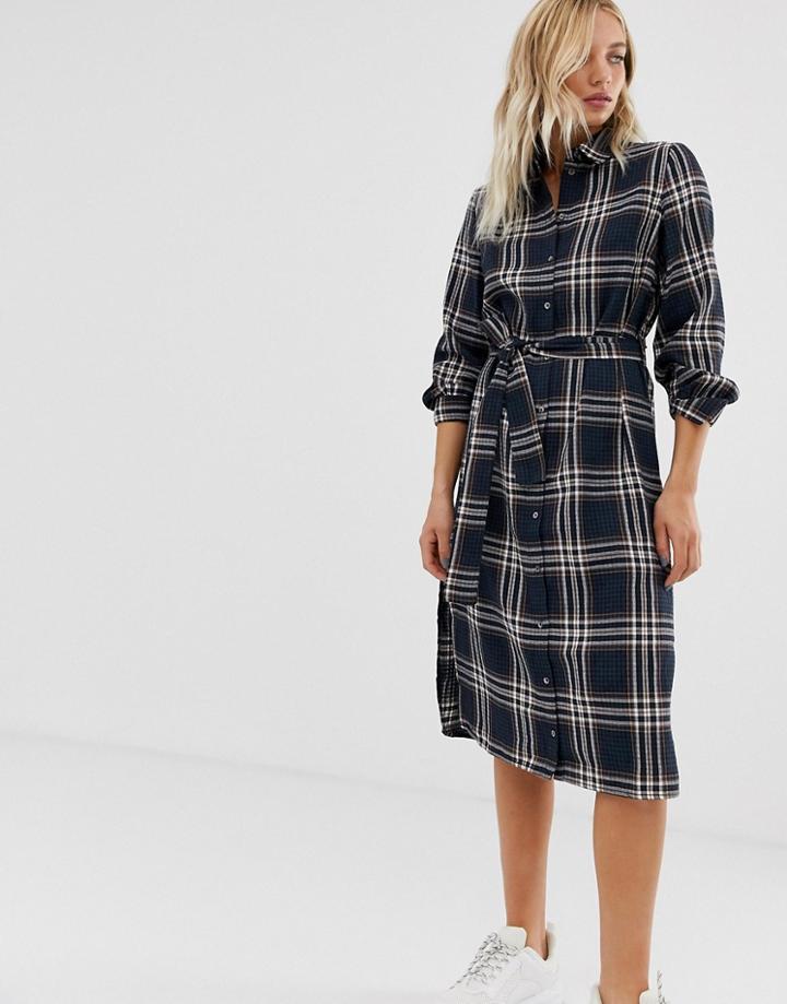 Moves By Minimum Check Shirt Dress-multi