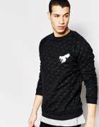 Abuze London Sweatshirt Monogram Crew - Black