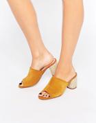 Mango Suede Mules - Tan
