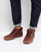 Timberland Adventure Cupsole Grain Leather Gum Sole Chukka Boots - Red