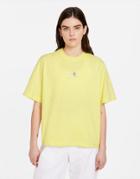Nike 'pink Out Loud' Boxy T-shirt In Lemon-yellow