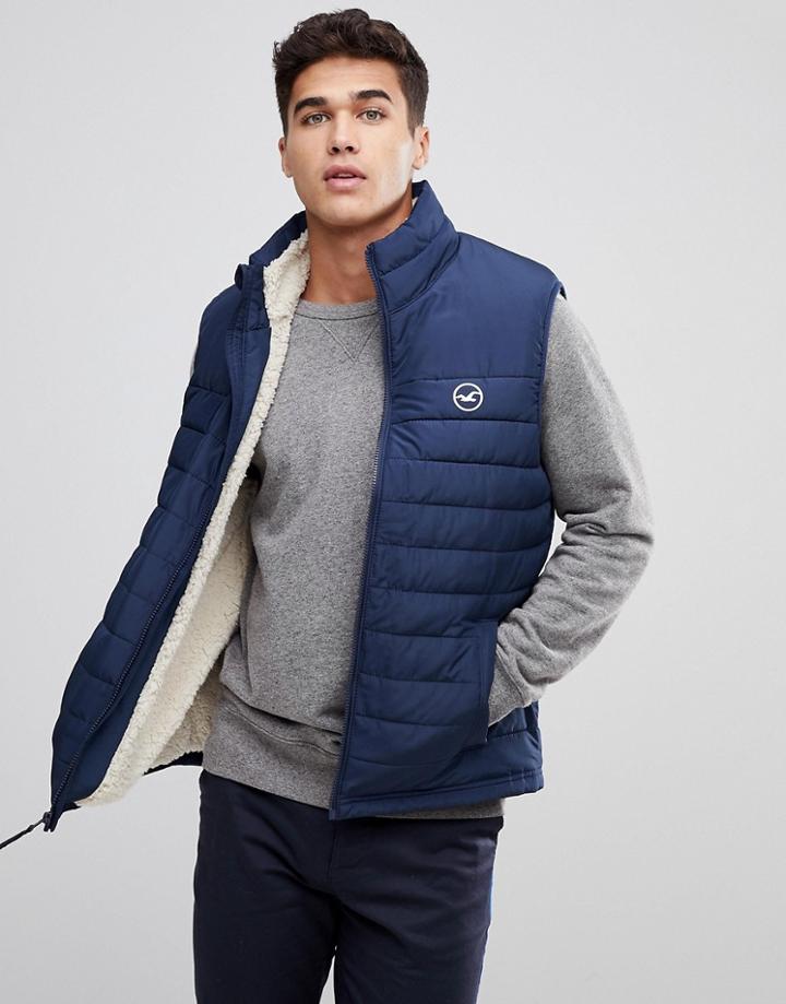Hollister Fleece Lined Tank In Navy - Navy