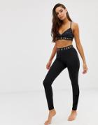 Savage X Fenty Logo Leggings In Black - Black