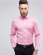 Alexandre Slim Fit Shirt In Micro Houndstooth - Pink