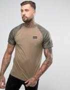 Nicce London T-shirt With Nylon Sleeves - Green