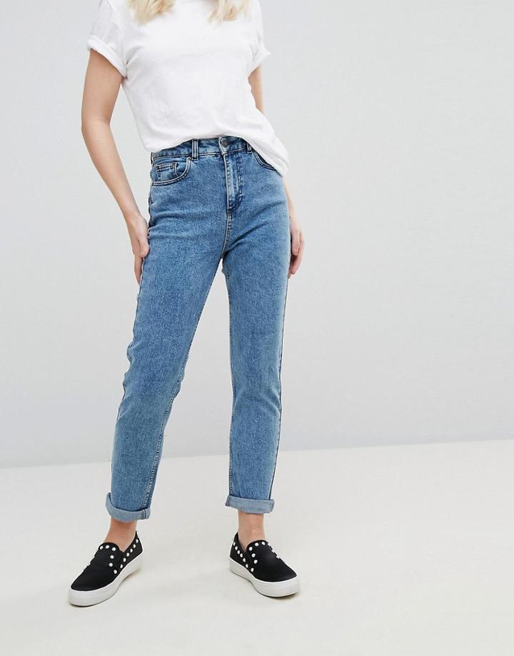 Miss Selfridge Exclusive Mid Wash Mom Jeans - Multi