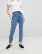 Miss Selfridge Exclusive Mid Wash Mom Jeans - Multi