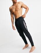 Boss Bodywear Sweatpants With Side Logo In Black