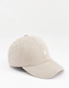 Carhartt Wip Harlem Corduroy Cap In Beige-neutral