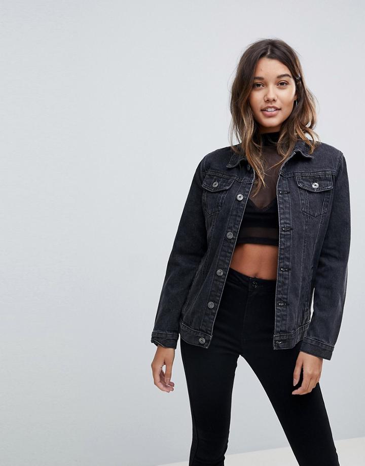 Liquor N Poker Exposed Back Zip Coach Jacket - Black