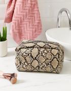 New Look Oversized Snake Print Makeup Bag - Multi