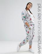 Daisy Street Plus Co-ord Novelty Joggers - Multi