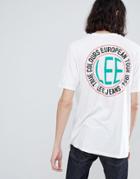 Lee Oversized Back Print Logo T-shirt In White - White