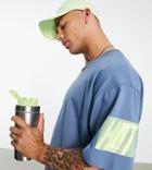 Hiit Oversized T-shirt With Contrast Logo-blue