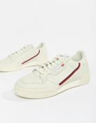 Adidas Originals Continental 80's Sneakers In Off White And Red