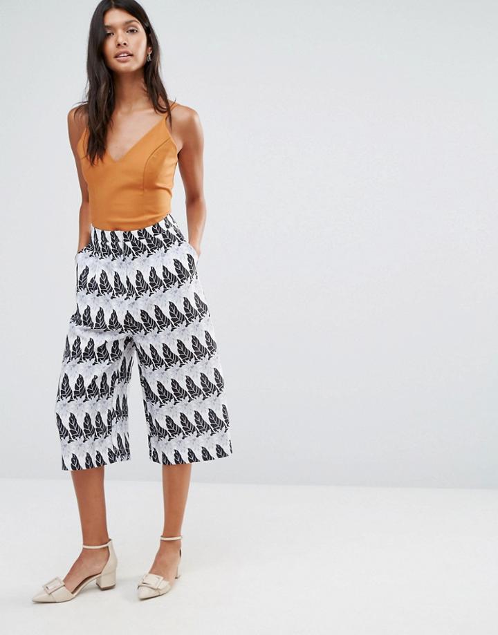 Pixie & Diamond Floral Stripe Culottes - Multi
