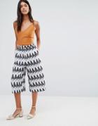 Pixie & Diamond Floral Stripe Culottes - Multi