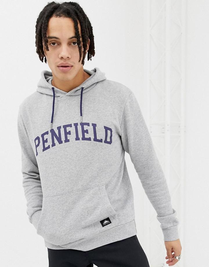 Penfield Okeno Collegiate Logo Hoodie In Gray Marl - Gray