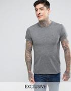 Farah Twisted Yarn Marl T-shirt Exclusive In White - White