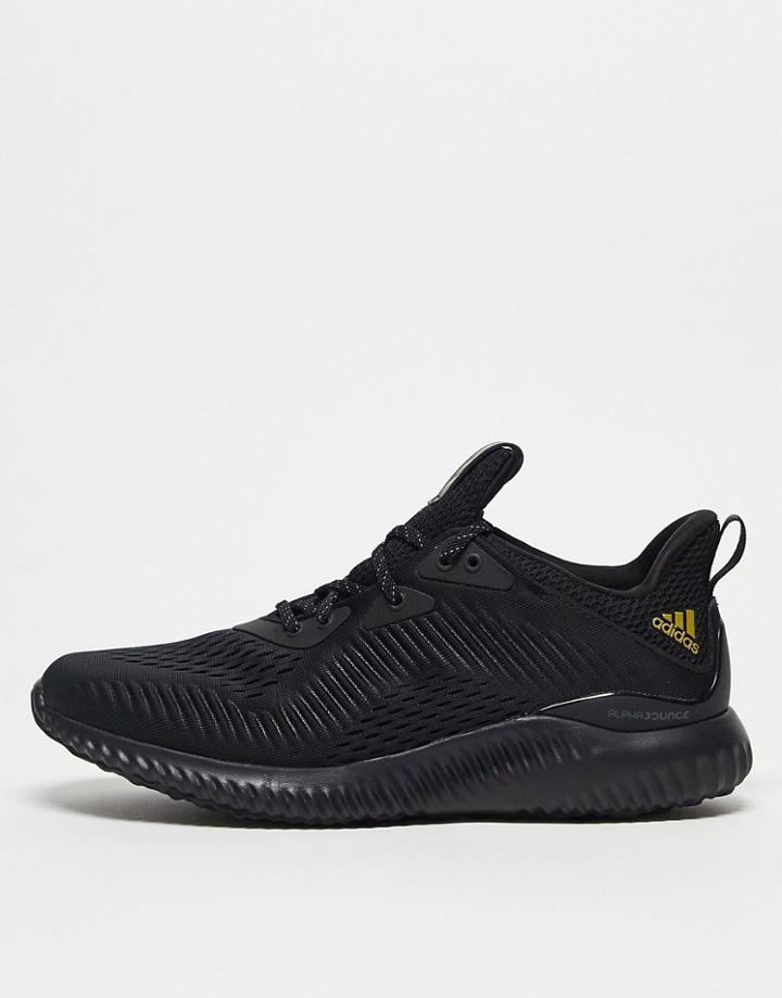 Adidas Running Alphabounce Sneakers In Black