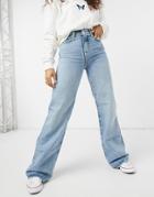 We The Free By Free People Astoria Wide Leg Jeans In Light Blue Wash-blues