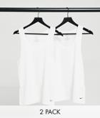 Nike 2-pack Cotton Stretch Tank Tops In White