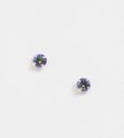 Kingsley Ryan Sterling Silver Iridescent Black Stone Stud Earrings - Black