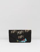 Clutch Me By Q Hand Beaded Striped Pow Pop Clutch - Multi
