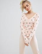 Wildfox French Press Lounge Top - Pink