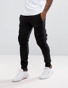 Defend London Skinny Joggers With Cargo Pockets - Black