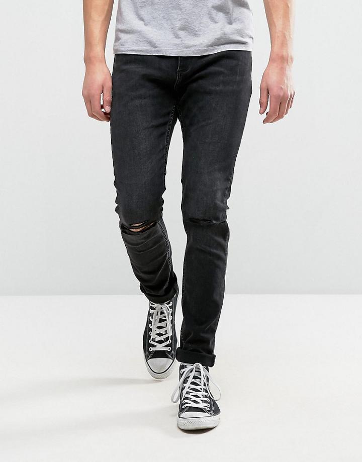 Rollas Thin Captain Slim Fit Jean Snake Black - Black